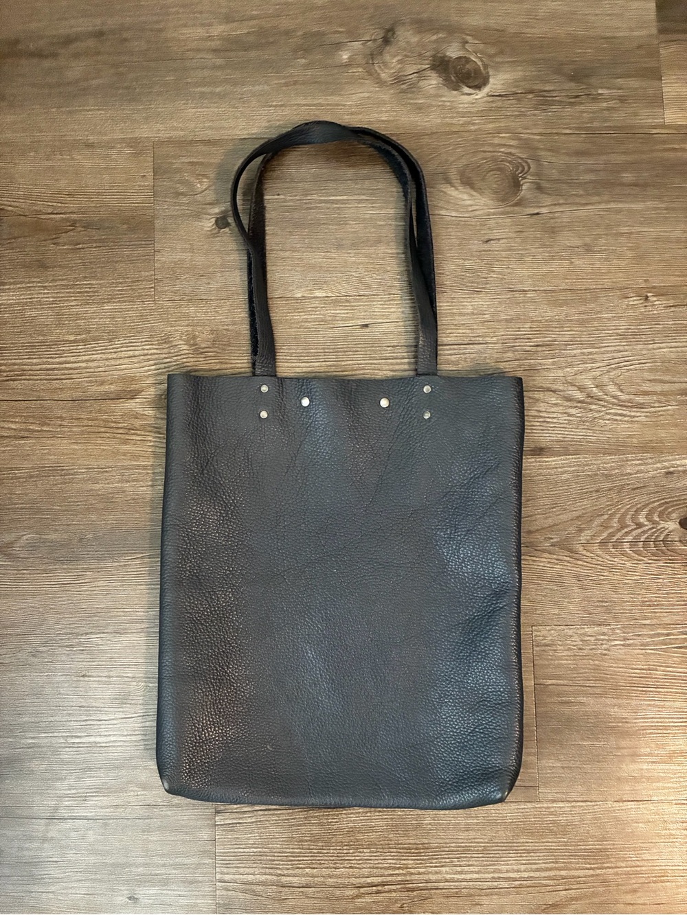 DeWolfe inbound Habdcrafted Leather Tote Bag grey